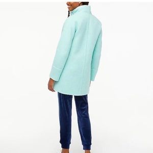 J Crew Mint Green Wool City Coat Size 12